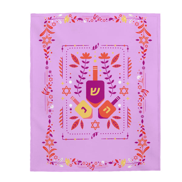 Pink Dreidel Blanket