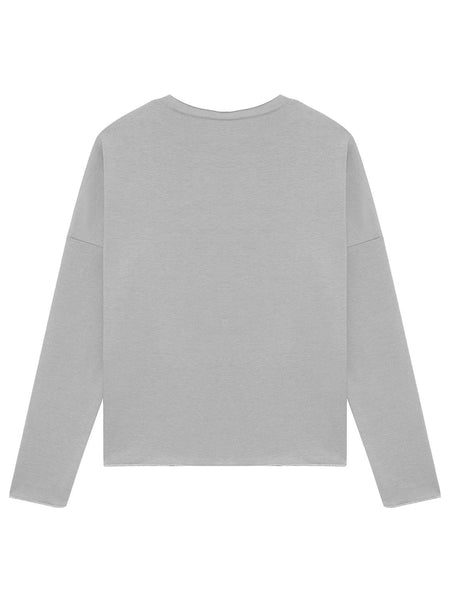 Full Size Graphic Round Neck Roll Hem Sweatshirt