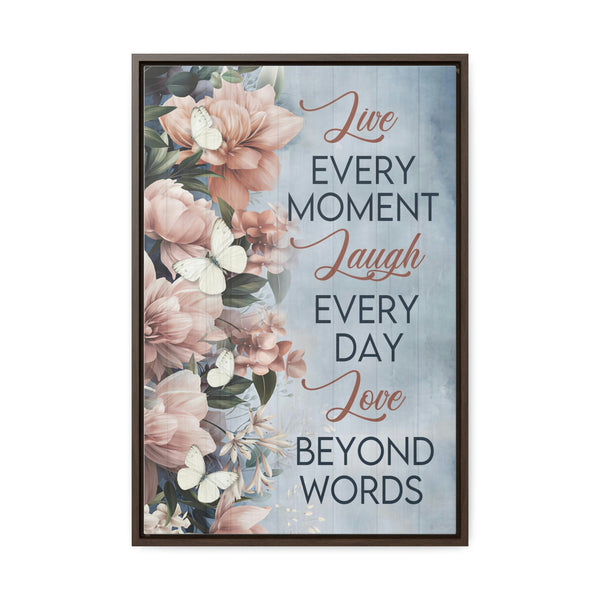 Live, Laugh, & Love Canvas Wraps, Vertical Frame