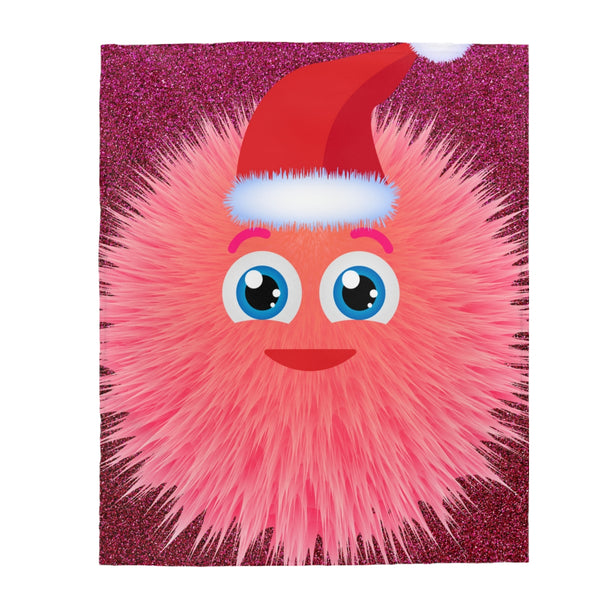 Pink Holiday Fuzzy Friend Blanket