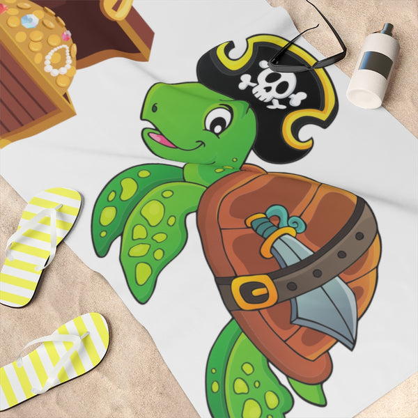 Pirate Turtle Beach Towel