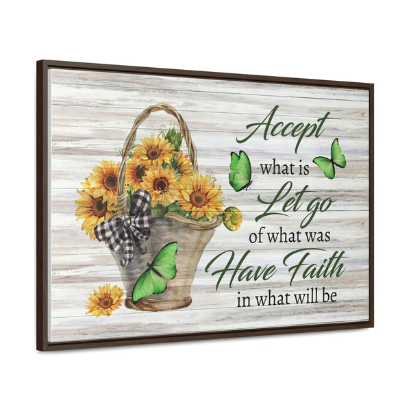 Acceptance, Live, & Have Faith Canvas Wraps, Horizontal Frame