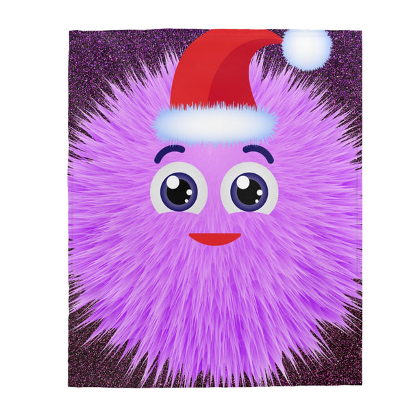 Purple Holiday Fuzzy Friend Blanket