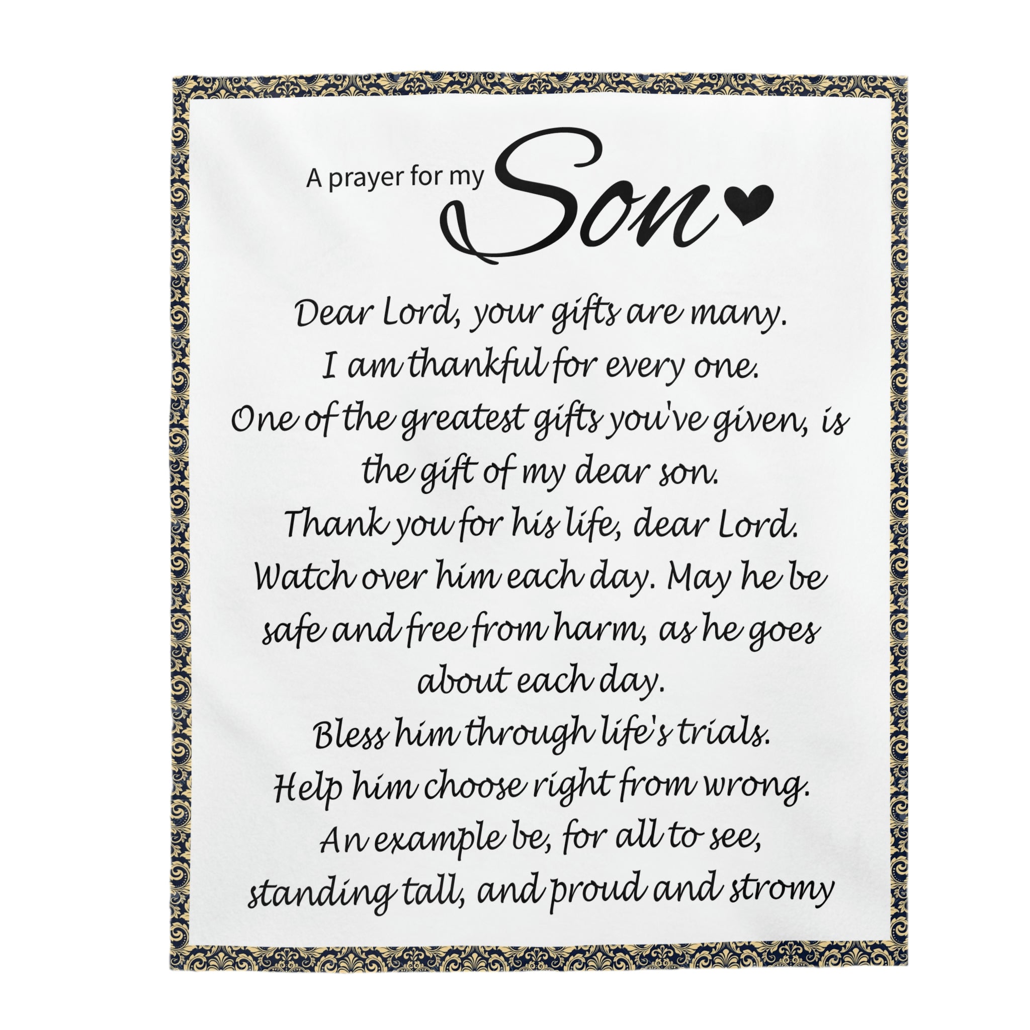 A Prayer For My Son Blanket