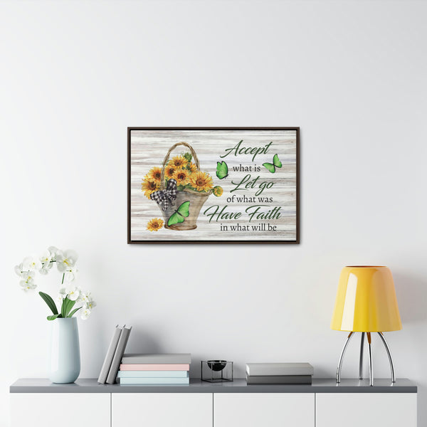 Acceptance, Live, & Have Faith Canvas Wraps, Horizontal Frame