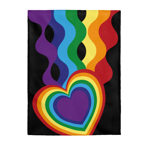 Rainbow Heart Blanket