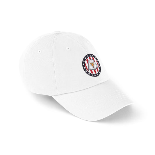 American Eagle with Flag background Baseball Cap