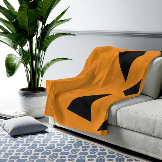 Orange Jack-O-Lantern Blanket