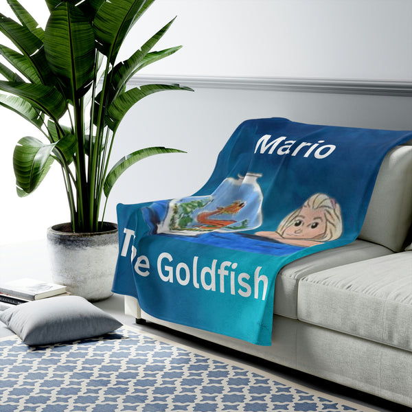 Mario The Goldfish Plush Blanket