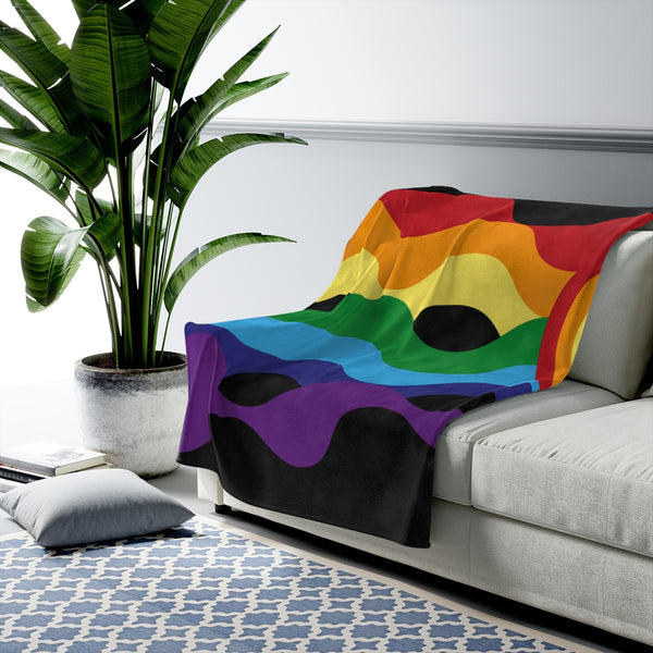 Rainbow Heart Blanket