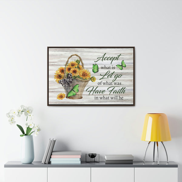 Acceptance, Live, & Have Faith Canvas Wraps, Horizontal Frame