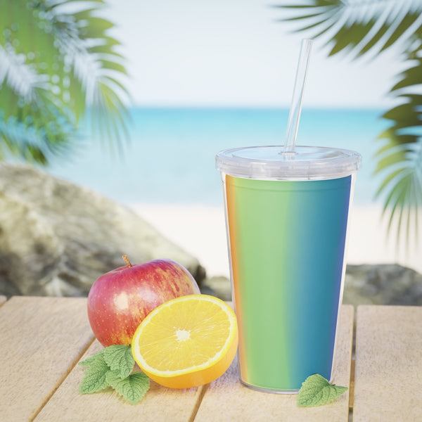 Rainbow Tumbler with Straw