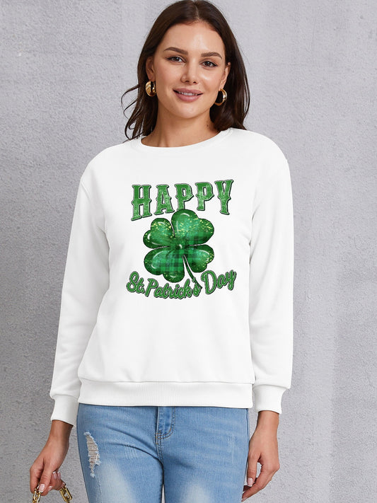 HAPPY ST. PATRICK'S DAY Dropped Shoulder Sweatshirt