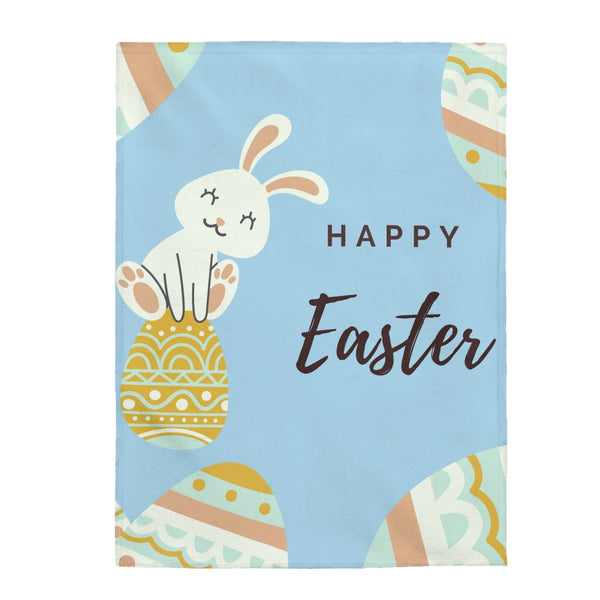 Happy Easter Eggs & Bunny Blanket