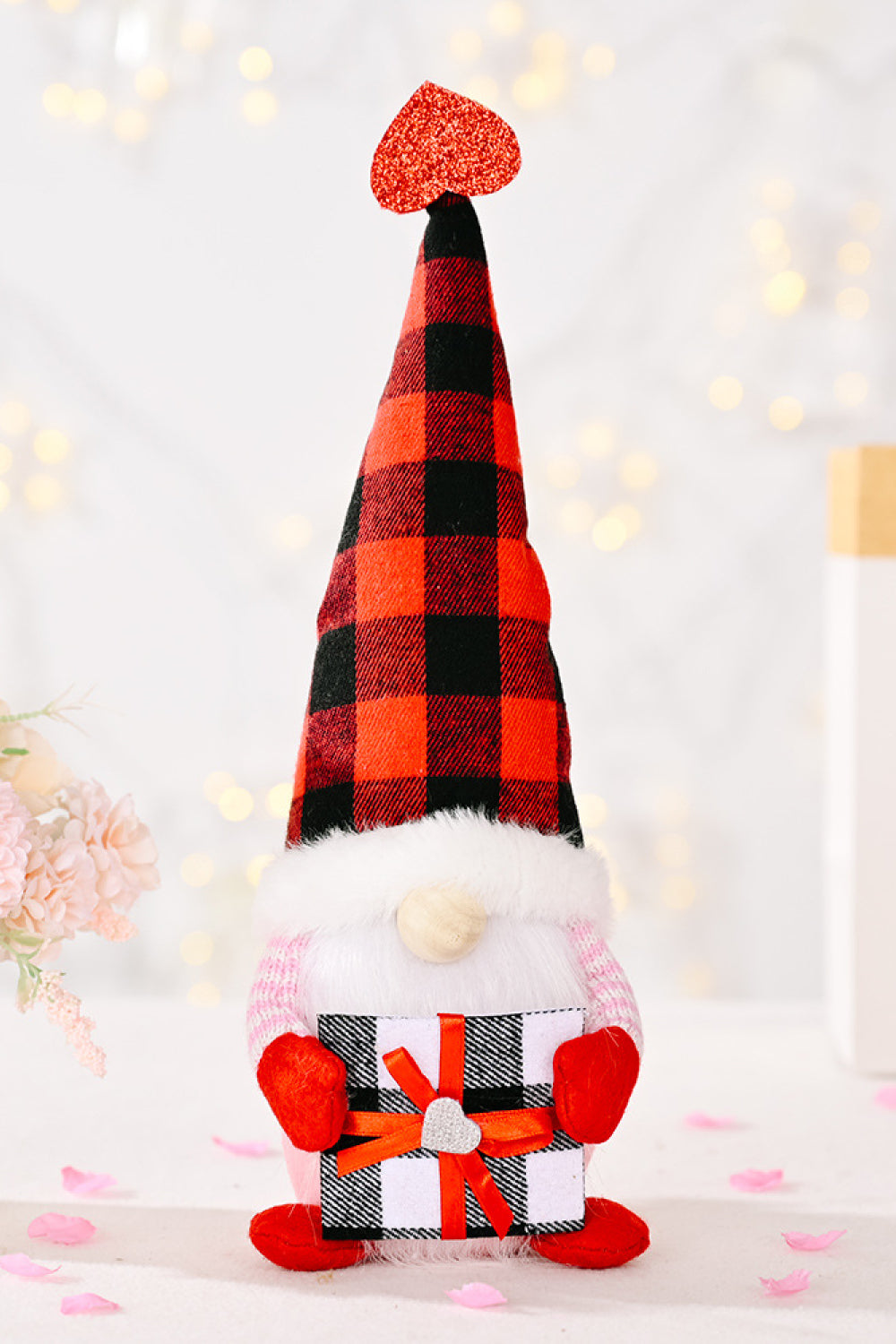 Mother's Day Plaid Pointed Hat Gnome