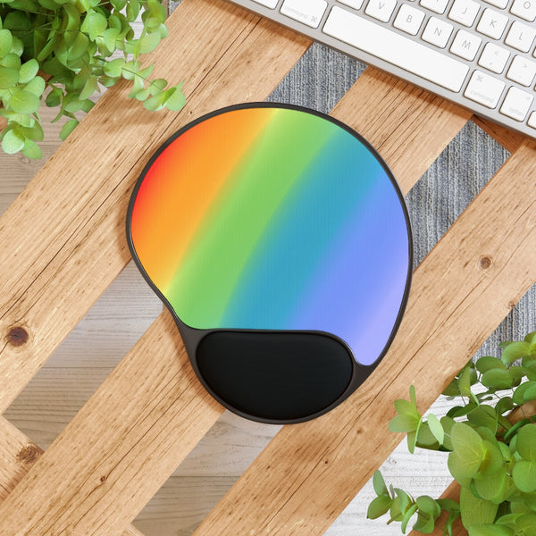 Rainbow Mouse Pad With Wrist Rest