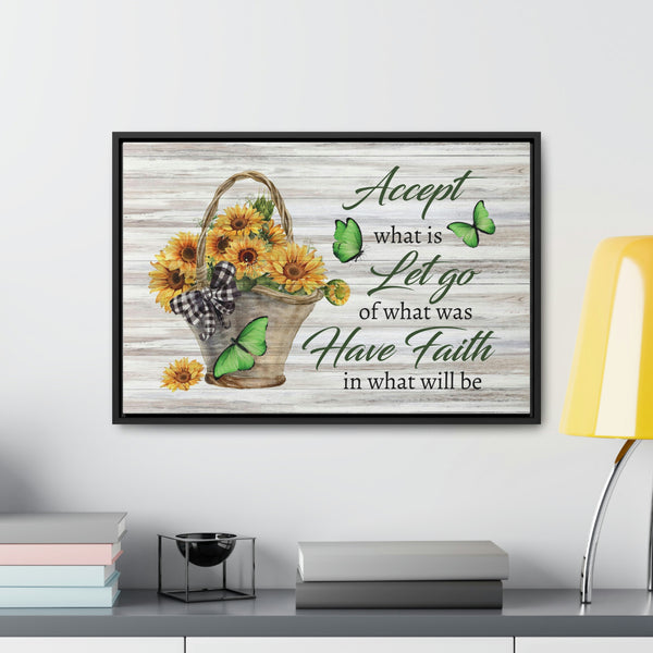 Acceptance, Live, & Have Faith Canvas Wraps, Horizontal Frame