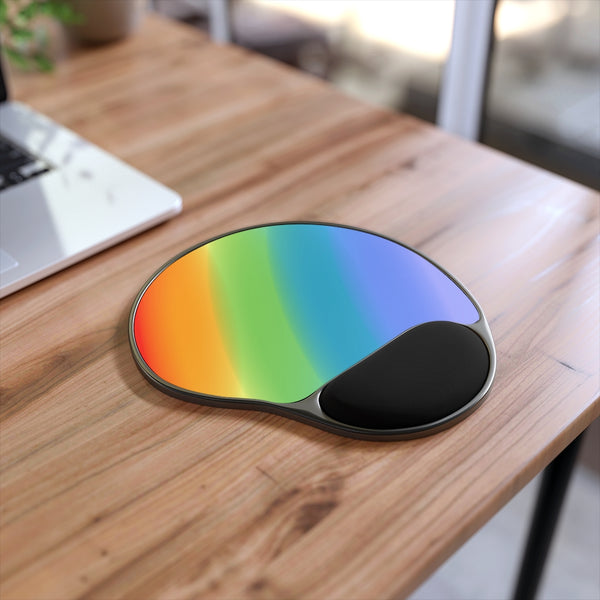 Rainbow Mouse Pad With Wrist Rest