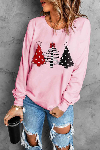 Christmas Tree Graphic Sweatshirt