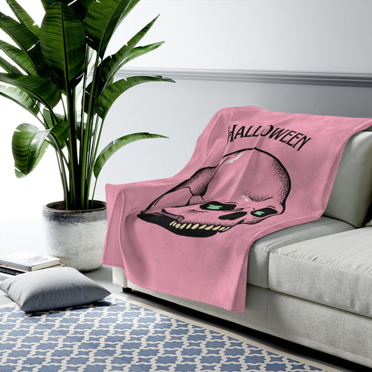 Halloween Pink Skull Blanket