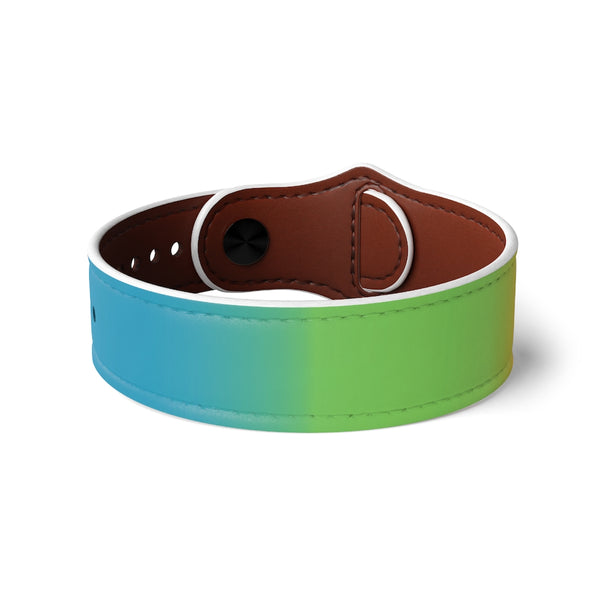 Rainbow Leather Wristband