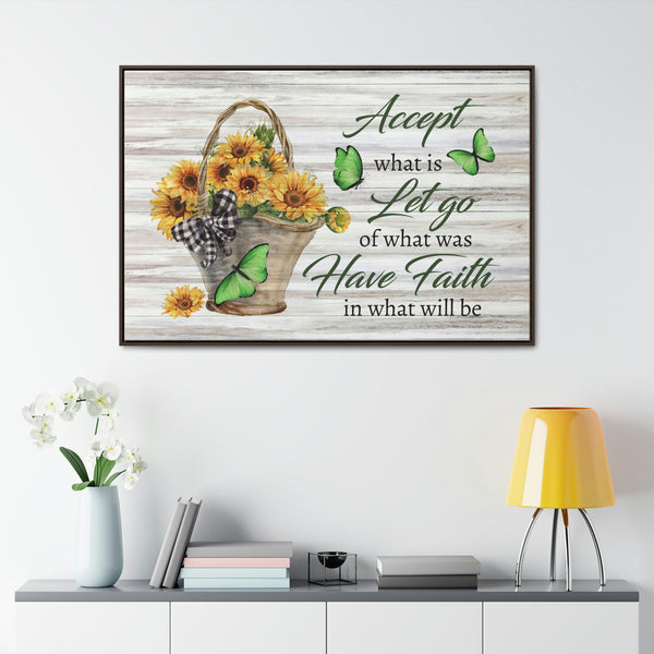 Acceptance, Live, & Have Faith Canvas Wraps, Horizontal Frame