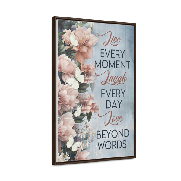 Live, Laugh, & Love Canvas Wraps, Vertical Frame