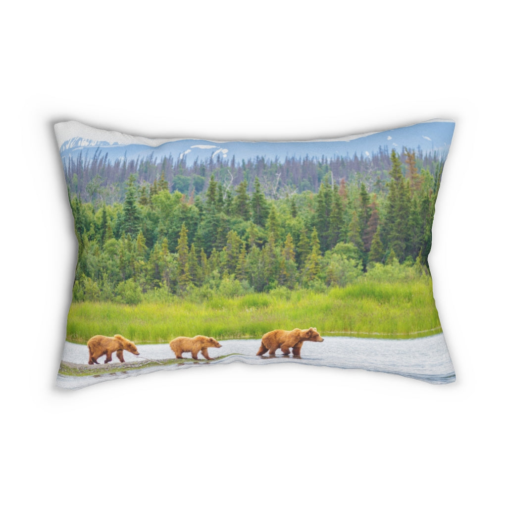 Bears in Creek Pillow