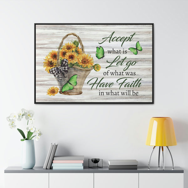 Acceptance, Live, & Have Faith Canvas Wraps, Horizontal Frame