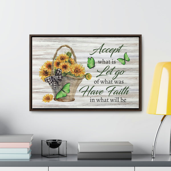 Acceptance, Live, & Have Faith Canvas Wraps, Horizontal Frame