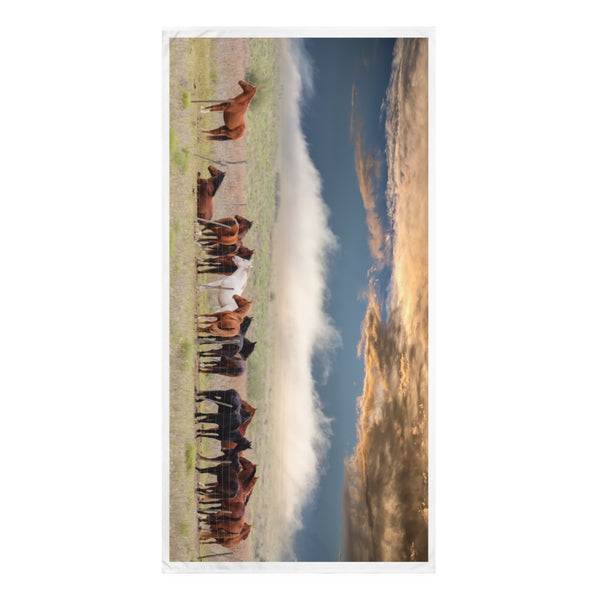 Horses Beach Towel