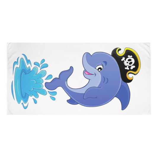 Pirate Dolphin Beach Towel