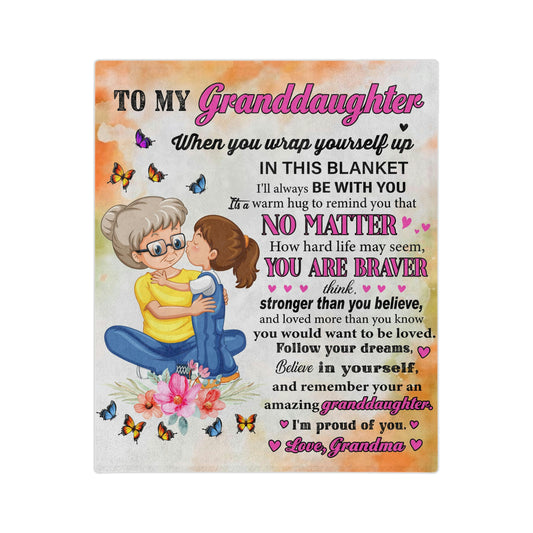 To My Granddaughter Blanket