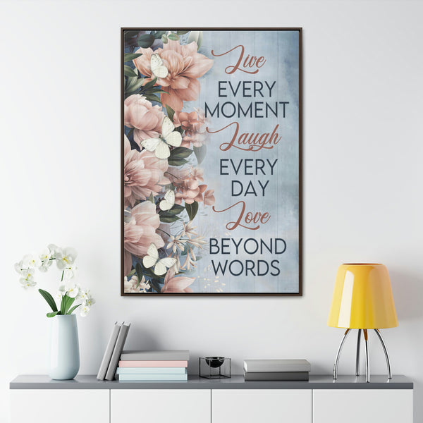 Live, Laugh, & Love Canvas Wraps, Vertical Frame