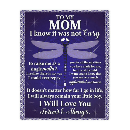 To My Mom - I Will Love You Forever & Always Blanket