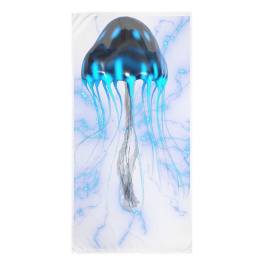 Blue Jelly Fish Beach Towel