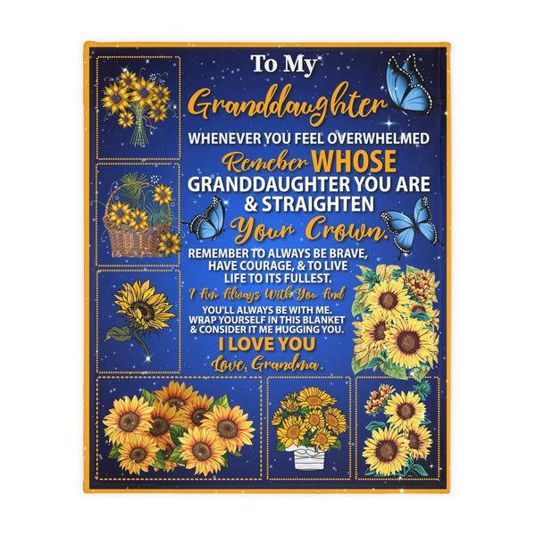 To My Granddaughter - Love Grandma Blanket