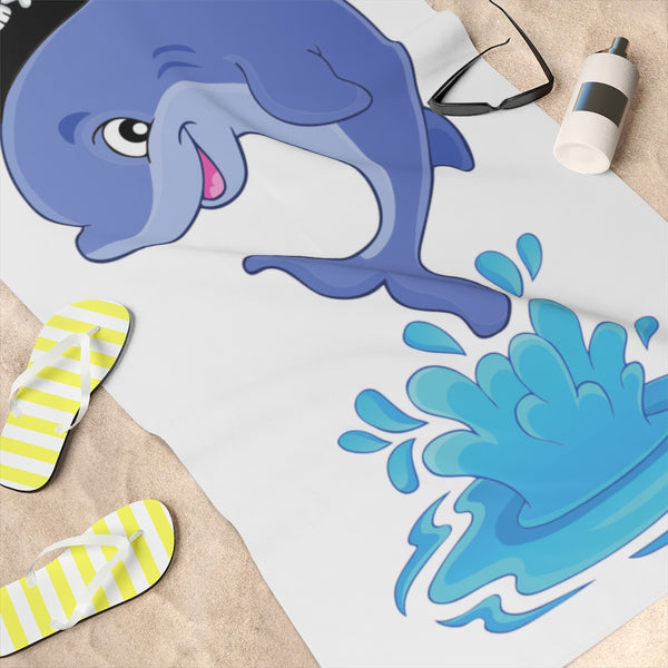 Pirate Dolphin Beach Towel