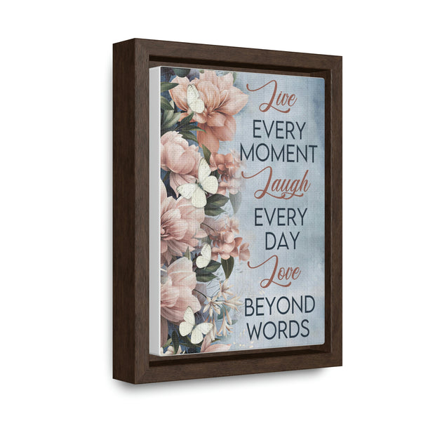 Live, Laugh, & Love Canvas Wraps, Vertical Frame