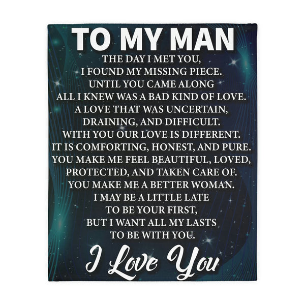 To My Man - I Love You Blanket