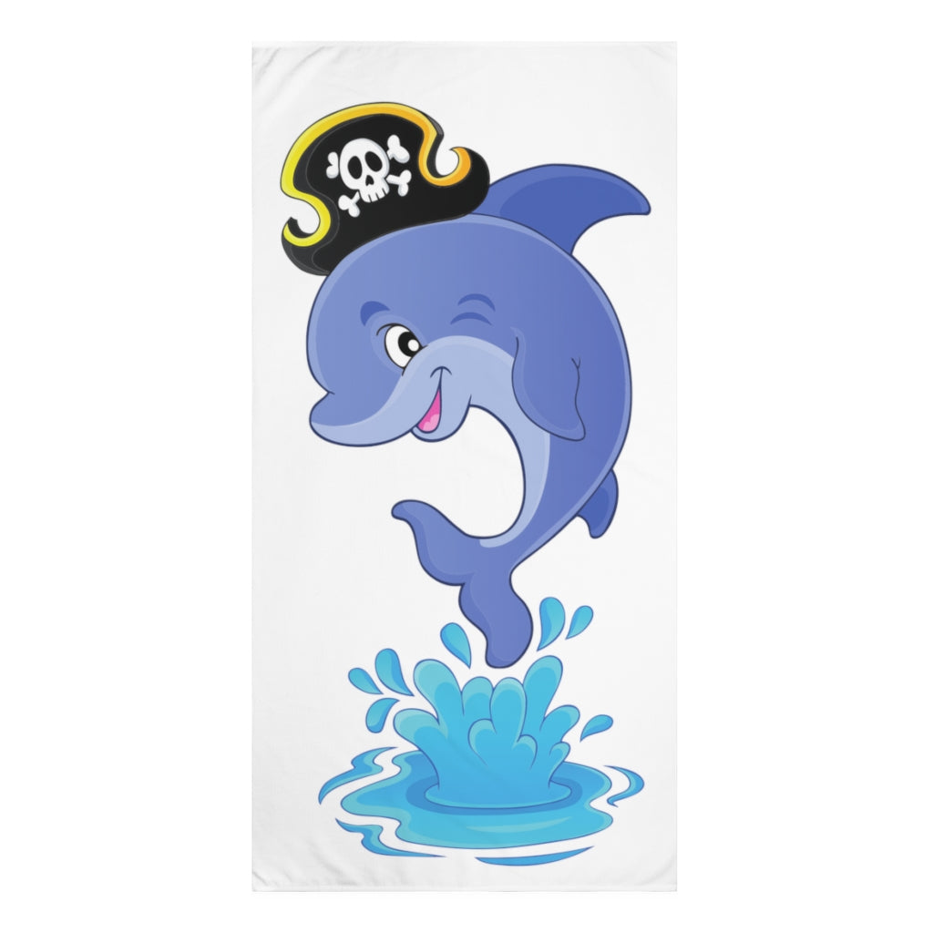 Pirate Dolphin Beach Towel