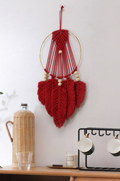 Feather Macrame Wall Hanging Decor