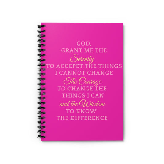 Serenity Prayer Notebook