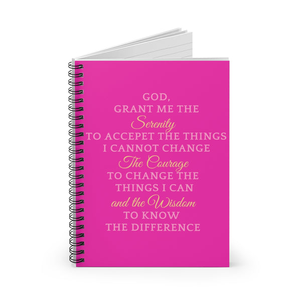 Serenity Prayer Notebook