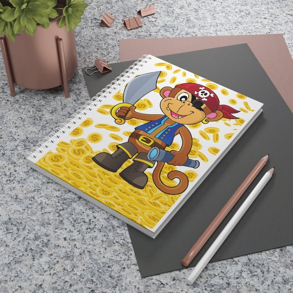 Monkey Pirate Spiral Notebook