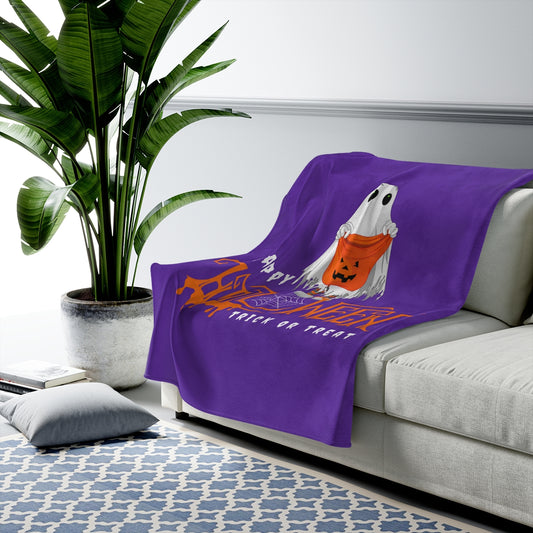 Happy Halloween Trick or Treat Blanket