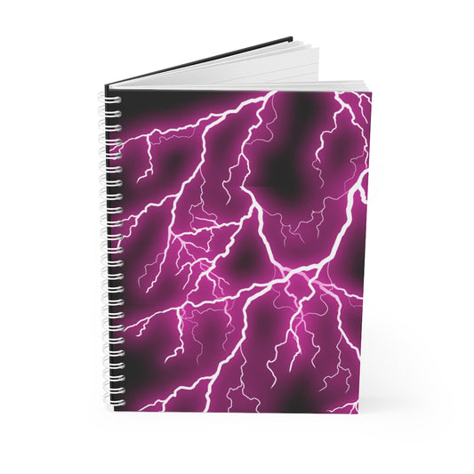 Pink Lightening Spiral Notebook