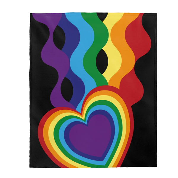 Rainbow Heart Blanket