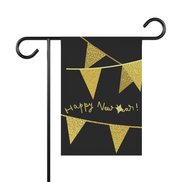 Happy New Year Flags Banner