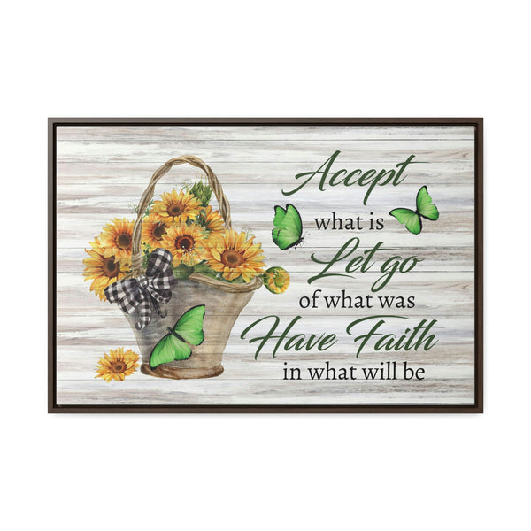 Acceptance, Live, & Have Faith Canvas Wraps, Horizontal Frame